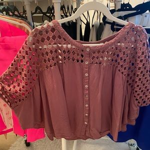 Cropped blouse top